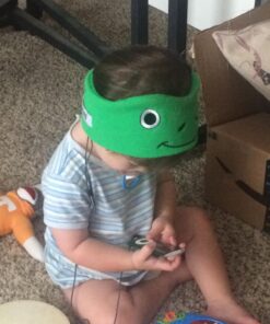 CozyPhones Over The Ear Headband Headphones - Kids Headphones Volume Limited with Thin Speakers & Super Soft Fleece Headband - Green Frog 36 71V0lflr9aL 3