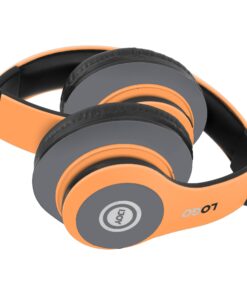 Alternative view of iJoy Bluetooth Headphones Over Ear, Wireless and Wired Foldable Headset Built-in Microphone, FM, Micro SD Card Slot - (Orange) Adults Kids Men Women Orange