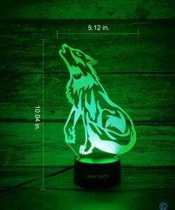 WANTASTE Wolf 3D Lamp Gifts for Boys Girls Room, Night Light Toys Bedside Decor Gifts for Kids Baby, 7 Colors Changing Nightlight with Smart Control 17 71V3AIbeOBL