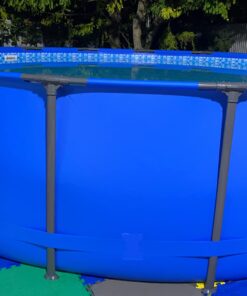 Bestway 12752E Steel Pro Above Ground Backyard Frame Pool for Kids & Adults, 15' x 48", Blue 15' x 48" 48 71V4FbufMeL