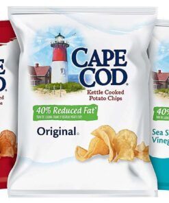 Cape Cod Potato Chips, Reduced Fat Kettle Cooked, Seaside Sampler (24 Count) Variety Pack 0.75 Ounce (Pack of 24) 12 71V5CWBqHHL