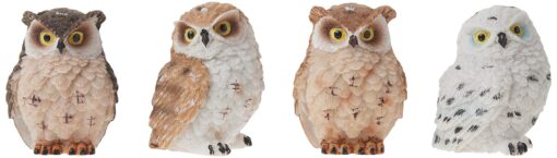 George S. Chen Imports SS-G-54281 Imports Owl Figurines (Set of 4), 2"