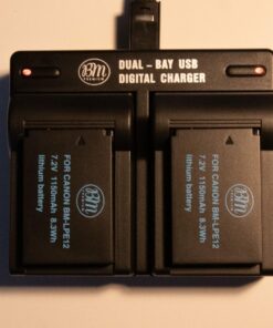 BM Premium 2-Pack of LP-E12 Batteries and USB Dual Battery Charger for Canon EOS-M, EOS M2, EOS M10, EOS M50, EOS M50 Mark II, EOS M100, EOS M200, SX70 HS, Rebel SL1 Digital Cameras 44 71V5ihllSL