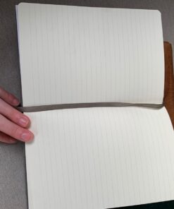 Thick Classic Notebook with Pen Loop - A5 College Ruled Hardcover Writing Notebook with Pocket + Page Dividers Gifts, Banded, Large, 180 Pages, 8.4 x 5.7 in Gray 49 71V7 3VXrL