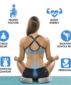 ComfiLife Premium Comfort Seat Cushion - Non-Slip Orthopedic 100% Memory Foam Coccyx Cushion for Tailbone Pain - Cushion for Office Chair Car Seat - Back Pain & Sciatica Relief (Gray) Gray 36 71V7cWufzCL