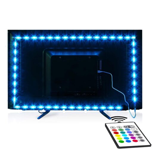 Tv Led Backlight, Maylit 8.2ft Led Strip Lights for 40-60in Tv, USB Powered Tv Lights kit with Remote, RGB Bias Lighting for Room Decor RGB (Remote Control) 8.2FT for 40''-60'' TV