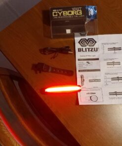 BLITZU 2023 Cyborg 168H Bike Headlight or 168T Tail Light USB Rechargeable LED Bicycle Lights Set Front Back Night Riding, Cycling Safety Reflector Accessories 168t (Rear Bike Light) 47 71V7wNvDUCL