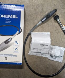 Dremel Flex Shaft Rotary Tool Attachment with Comfort Grip and 36” Long Cable - Engraver, Polisher, and Mini Sander- Ideal for Detail Metal Engraving, Wood Carving, and Jewelry Polishing ,225-02, Grey Shaft attachment 41 71V8QAZL