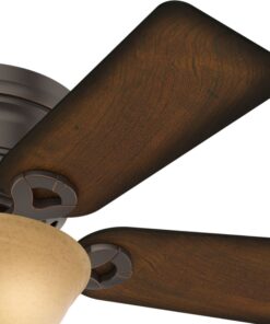 Hunter Fan Company, 51023, 42 inch Conroy Onyx Bengal Low Profile Ceiling Fan with LED Light Kit and Pull Chain Onyx Bengal finish 27 71V92f3XeqL