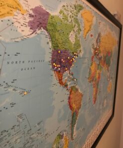 500 Pieces Map Push Pins Map Tacks Plastic Round Head Tacks with Steel Points, 1/8 Inch, 10 Colors 1/ 8 Inch 25 71V99uGHmHL