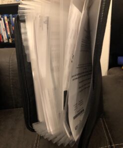 ENGPOW Fireproof File Folder Fireproof Fire and Water Resistant Money Document Bag with A4 Size 13 Pockets Zipper Closure Non-Itchy Silicone Coated Portable Filing Organizer Pouch(14.3" x 9.8") Black,13 Pockets 33 71V9S1L2X8L