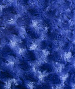 Royal Blue Minky Rosebud Fabric, 60” Inches Wide – Sold by The Yard (FB)