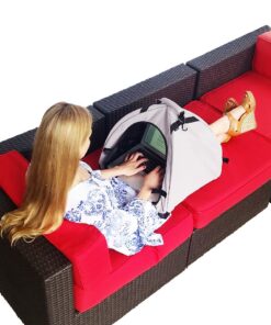 Alternative view of Laptop Tent Sun Shade & Water-Resistant Bag with Glare Shield, Shoulder Strap, Portable Case for Working Outside | Foldable | Privacy Cover Hood | Heat & Light Reflective Outdoor UV Material