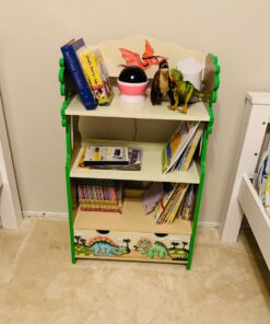 Fantasy Fields - Baby Bookshelf and Toy Storage, Wooden 3-Tier Shelf Kids Bookshelf with 1 Drawers Storage, Dinosaur Kingdom Thematic Kids Imagination Inspiring, Kids Furniture Bookcases, 38" H 30 71VAs3UElzL