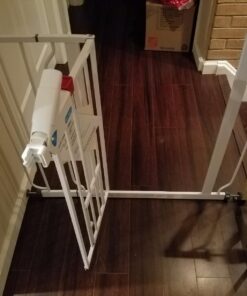 Carlson Extra Wide Walk Through Pet Gate with Small Pet Door, Includes 4-Inch Extension Kit, Pressure Mount Kit and Wall Mount Kit,White 61 71VBAyICweL 1