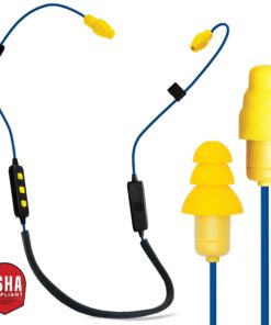 Plugfones Liberate 2.0 Wireless Bluetooth in-Ear Earplug Earbuds- 29NRR Noise Reduction Headphones with Noise Isolating Mic and Controls (Blue & Yellow) Blue/Yellow 14 71VCkTYTAzL