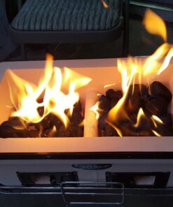 Fire Sense 60450 Yakatori Internal Grates Charcoal Chrome Cooking Grill Japanese Table BBQ Handmade Using Clay Adjustable Ventilation For Outdoor Barbecues Camping Traveling - Large - Tan 50 71VDQsivSWL