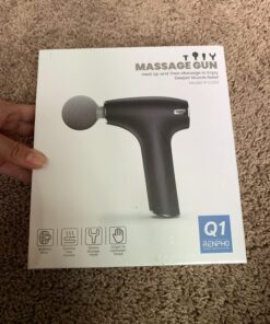 RENPHO Lite Massage Gun with Heat, Mini Massage Gun Deep Tissue, Type C Charging Portable Body Deep Tissue Massager Gun, Quiet Percussion Muscle Massage Gun, Gift for Mom-FSA and HSA Eligible Grey 59 71VDdbDfumL