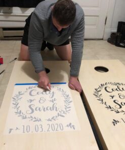 ZENY Portable Cornhole Set Regulation Size Outdoor Yard Cornhole Game 2 Wooden Cornhole Boards 8 Corn Hole Toss Bags with Travel Carrying Bag Regulation Szie 4x2ft 45 71VDeuvZSL