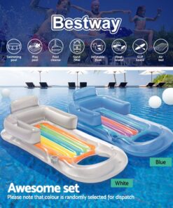 H2OGO! Designer Fashion Lounge Inflatable Pool Float 8 71VDof68kcL