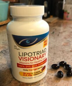 Lipotriad Visionary Eye Vitamin and Mineral Supplement with AREDS2® Ingredients in Our own Custom Formula, 60 Count 60 Count (Pack of 1) 29 71VEf3r diL