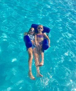 Poolmaster Water Chair Inflatable Swimming Pool Float Lounge, Blue 1 Pack 38 71VEqU3EDzL