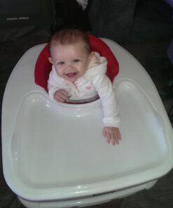 Joovy Spoon Baby Walker & Activity Center Featuring Three Adjustable Heights, Tough Luggage Grade Seat Material, and 30 lb Weight Capacity - JPMA Safety Certified (Red) Red 27 71VFPiBi FL