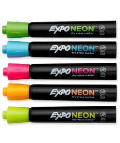 Alternative view of EXPO Neon Dry Erase Markers, Bullet Tip, Assorted Colors, 5 Count 1