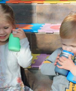 Short Safer Rounded End Stainless Steel Smoothie Straws, Reusable Straight Metal Straws for Half Pint Mason Jars, Coffee Mugs, Small Glasses, Cocktail Straws, 4 Portable Short Stainless Steel Straws 32 71VFnuaWUyL