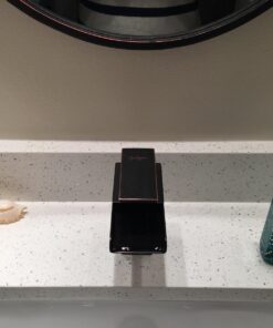 BWE Oil Rubbed Bronze Bathroom Faucet Modern Waterfall for Sink 1 Hole or 3 Hole Rustic Bath Vanity Faucets Single Handle Mixer Tap with Supply Lines 54 71VGD66zemL