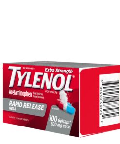 Tylenol Extra Strength Acetaminophen Rapid Release Gels, Pain Reliever & Fever Reducer, 100 ct Unflavored 100 Count (Pack of 1) 41 71VGDJEQ7tL