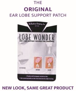 Lobe Wonder - The ORIGINAL Ear Lobe Support Patch for Pierced Ears - Eliminates the Look of Torn or Stretched Piercings - Protects Healthy Ear Lobes from Tearing - 60 Patches - Clear & Latex-Free 28 71VGgjWSt1L