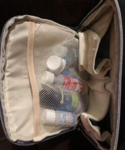 Hafmall Diaper Bag Backpack, Multifunctional Baby Diaper Bag with Stroller Hooks, Stylish Baby Bag for Mom Dad, Gray Black Black Gray 79 71VHbn9CkL