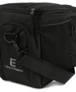 Evolutionize Meal Prep Insulated Lunch Bag - Meal Prep Cooler Bag Patented Lunch Box includes Portion Control Meal Prep Containers + Ice Pack (3 Meal, Black) 3 Meal Black/Black 24 71VHcYI1BiL