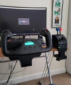 Logitech G PRO Flight Yoke System, Professional Simulation Yoke and Throttle Quadrant, 3 Modes, 75 Programmable Controls, Configurable Throttle Knobs, Steel Shaft, USB, PC - Black 23 71VI3GJCDuL