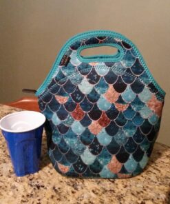 Artovida Artists Collective Insulated Neoprene Lunch Bag - Washable Soft Lunch Tote for Work and Picnic - Design by Monika Strigel (Germany) Really Mermaid - Classic Monika Strigel Really Mermaid 36 71VIzPKoTHL