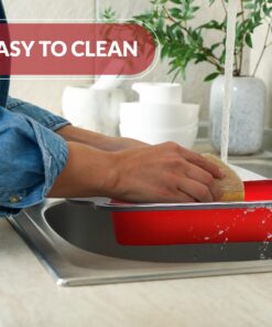 Boxiki Kitchen 9 x 5 Inch Non-Stick Silicone Bread Loaf Pan - Red, BPA Free, Dishwasher Safe Silicone Loaf Pan 18 71VJ06ofDbL