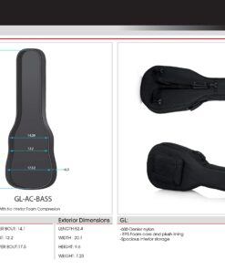 Gator GL-AC-BASS Cases Lightweight Polyfoam Guitar Case For Acoustic Bass Guitars 26 71VKOH7g8KL