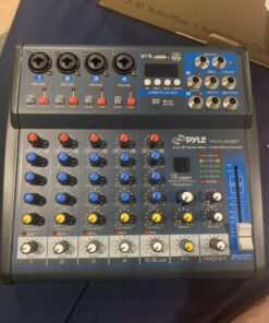 Pyle Professional Audio Mixer Sound Board Console - Desk System Interface with 6 Channel, USB, Bluetooth, Digital MP3 Computer Input, 48V Phantom Power, FX16 Bit DSP- PMXU63BT , Black 35 71VLCEmdTTL