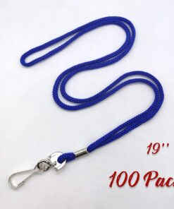 HOSL 100 Pack Badge Lanyards Office Lanyard ID Card Lanyards Business Card Lanyards Students Lanyards Employee Lanyards Round 36" With Swivel Hook (Blue) 100pack Blue 12 71VOIwl3y5L