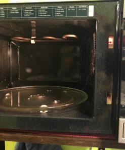 SAMSUNG 1.1 Cu Ft Countertop Microwave Oven w/ Grilling Element, Ceramic Enamel Interior, Auto Cook Options,1000 Watt, MG11H2020CT/AA, Stainless Steel, Black w/ Mirror Finish,15.8"D x 20.4"W x 11.7"H 38 71VOObc3uRL