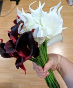 Luyue 20 Pcs Fake Calla Lily Artificial Flowers Bridal Wedding Bouquet Latex Real Touch Flower Home Kitchen Office Decor-Brick Red Brick Red 31 71VOpZZ6iIL