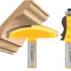 YONICO Router Bits Crown Cap Molding Set Elaborate 2 Bit 1/2-Inch Shank 16214 2 Bit Elaborate Crown Cap Set - 1/2" Shank 34 71VQ1Fj1aDL