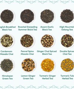 VAHDAM, New Year Tea Gifts 2024 - Assorted 12 Loose Leaf Teas | Premium Tea Gift Set - Gluten Free, 100% Natural Ingredients | Gifts For Women & Men BLOOM (12 Tin Caddy) 15 71VQrX4kO1L