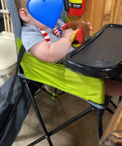 Summer Infant Pop ‘n Sit Portable Highchair, Green - Portable Highchair For Indoor/Outdoor Dining – Space Saver High Chair with Fast, Easy, Compact Fold, For 6 Months – 45 Pounds 34 71VQw5DfbL