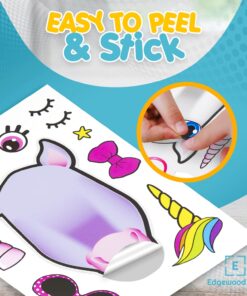 24 Make A Unicorn Stickers for Kids - Great Unicorn Theme Birthday Party Favors - Fun Craft Project for Children 3+ - Let Your Kids Get Creative & Design Their Favorite Unicorn Stickers 18 71VRba0WkvL