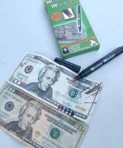 Money Marker (5 Counterfeit Pens) - Counterfeit Bill Detector Pen with Upgraded Chisel Tip - Detect Fake Counterfit Bills, Universal False Currency Pen Detector Pack 1 36 71VSxVrIKDL