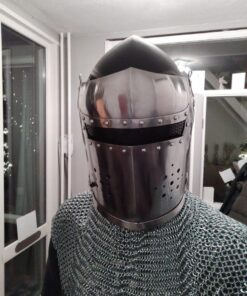 VTC Helmet New Black Barbuta Roman Gladiator Armor Helmet, Adult 72 cm inner circumference 13 71VTI5gqaBL