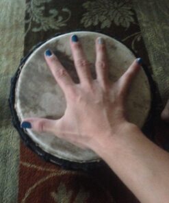 Classic Heartwood Djembe Drum - 9"x 18", Hand-carved, Solid-wood, Goat-skin, from Ghana 31 71VTkBSxtOL