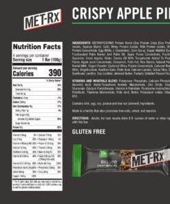MET-Rx Big 100 Protein Bar, Meal Replacement, 30G Protein, Gluten Free, Crispy Apple Pie, 3.52 oz. ea, 8 Count (Packaging May Vary) 17 71VU7QfH03L